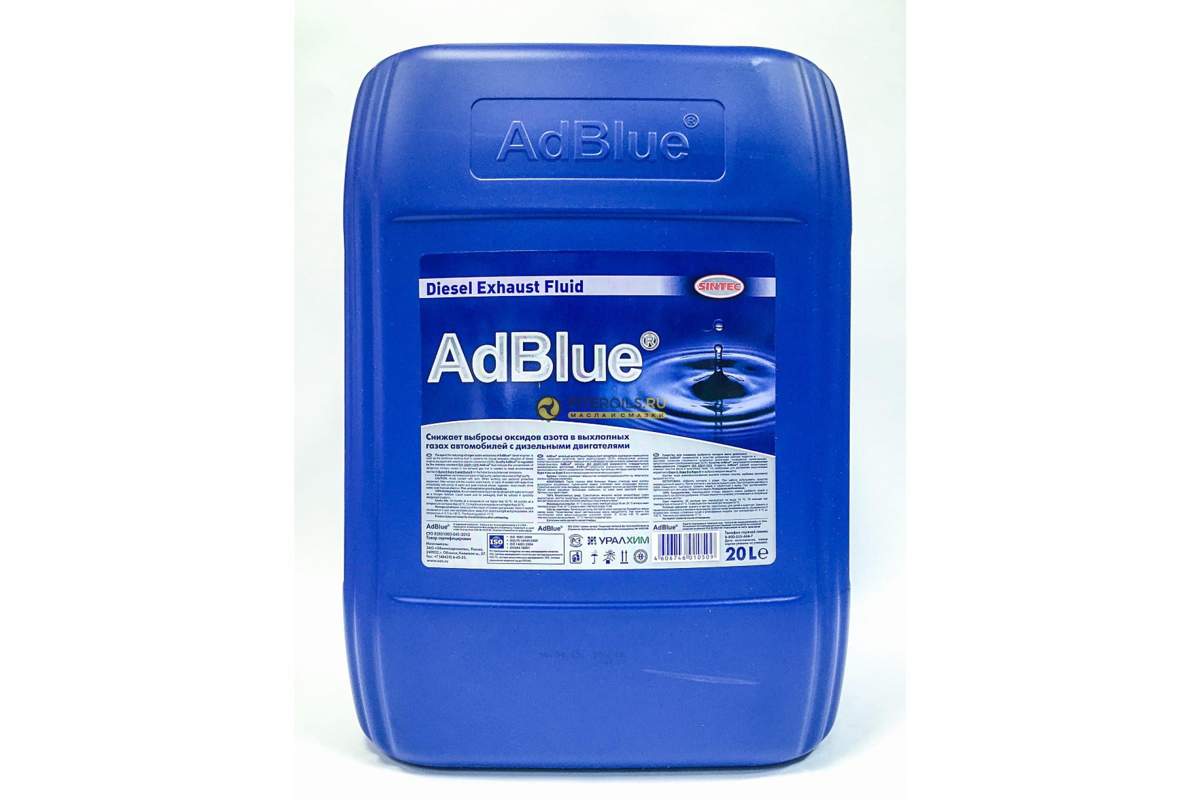 Мочевина AdBlue Sintec для дизелей технологии SCR (Катализатор) Евро 4/5/6 20L