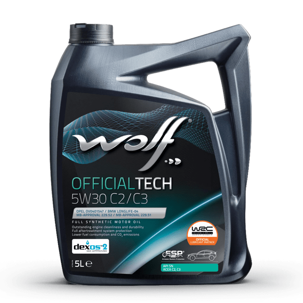 Масло моторное WOLF OFFICIALTECH SAE 5W30 C2/C3 5L (№8332579)