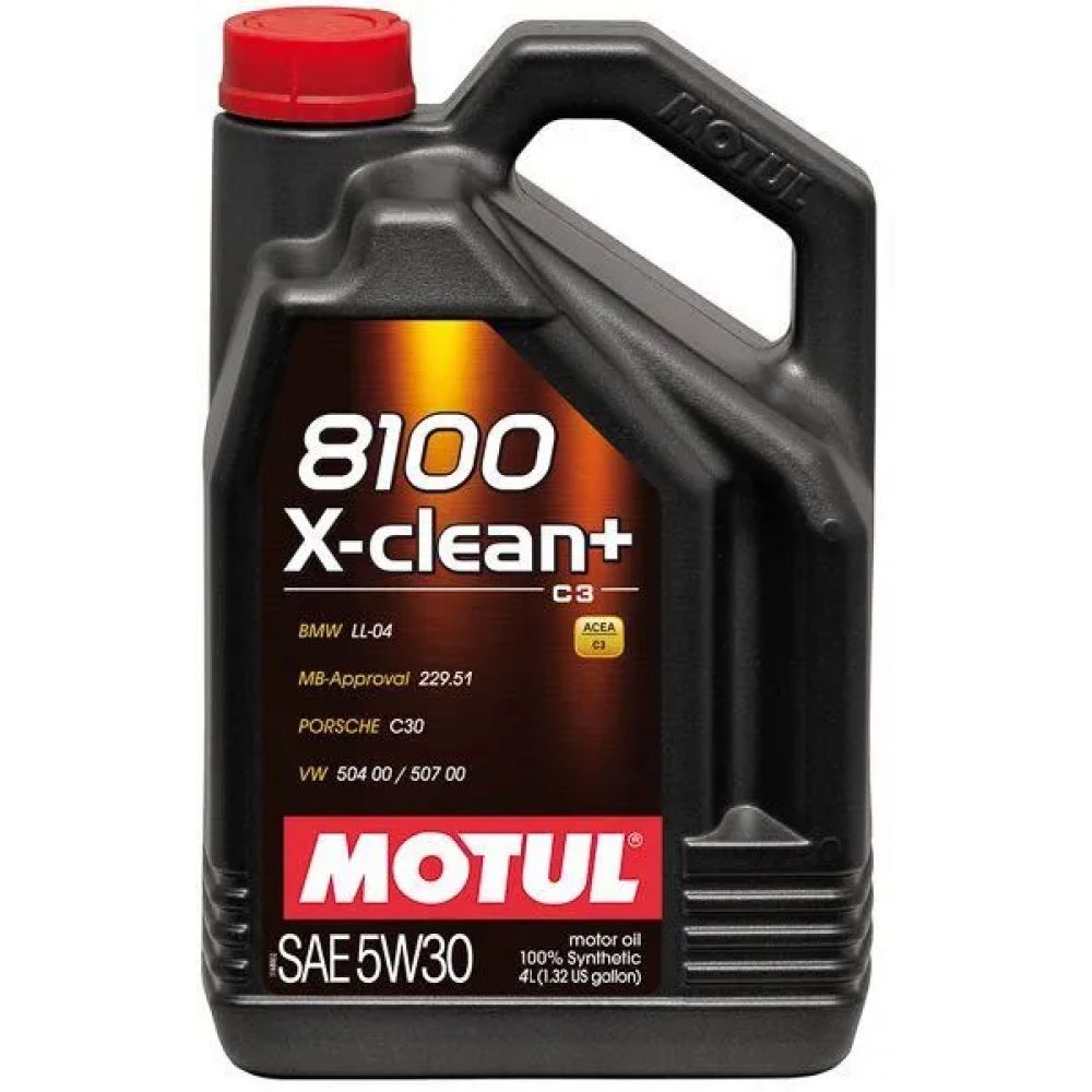 Масло моторное MOTUL 8100 X-clean+ SAE 5W30 SM/CF 4L (№109535)