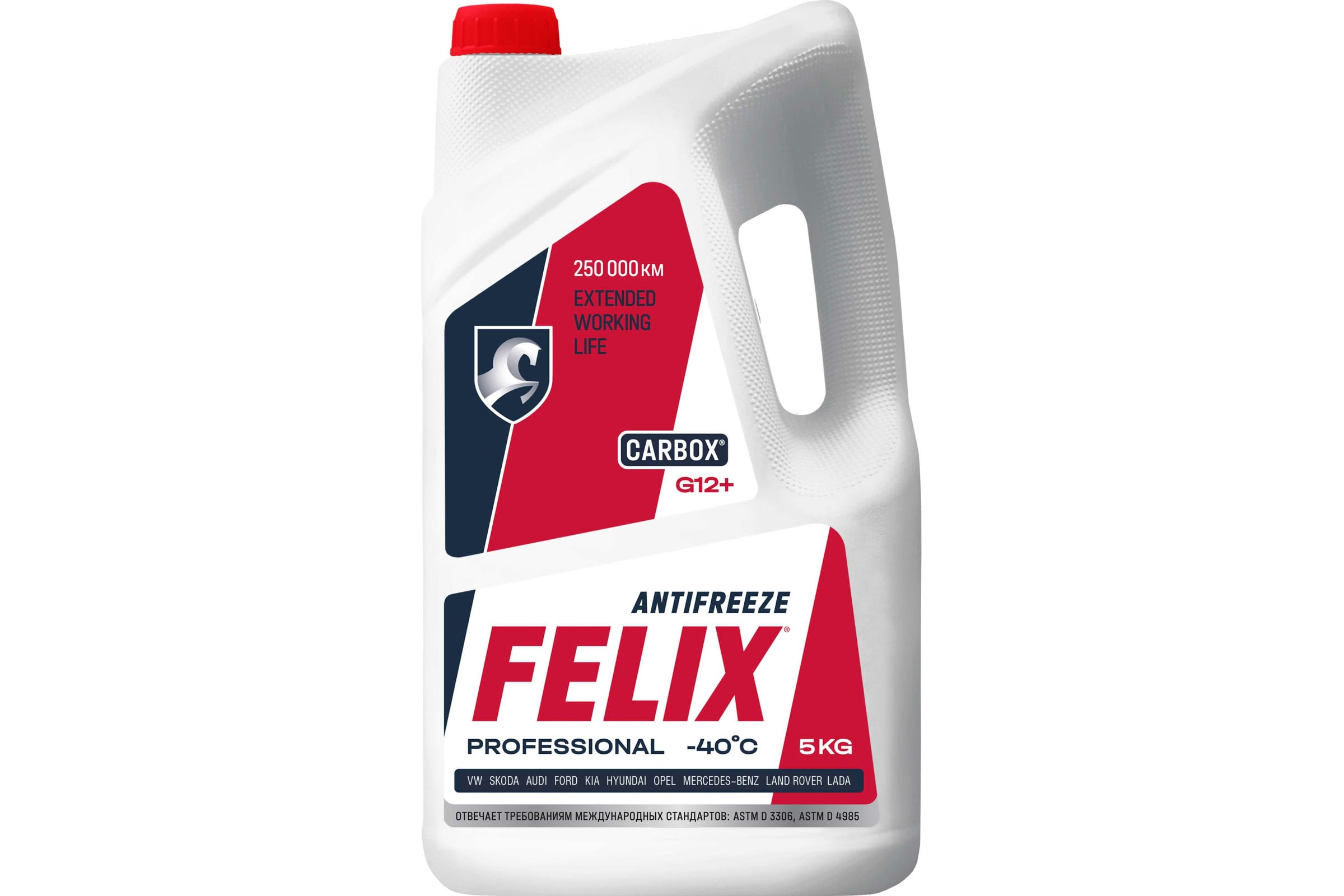 Антифриз FELIX Carbox ТС-40 G12+ 5L красный (№430206033)