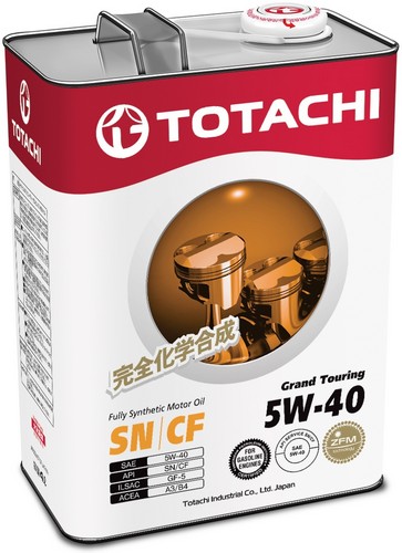 Масло моторное TOTACHI Grand Touring Fully Synthetic SN 5W40