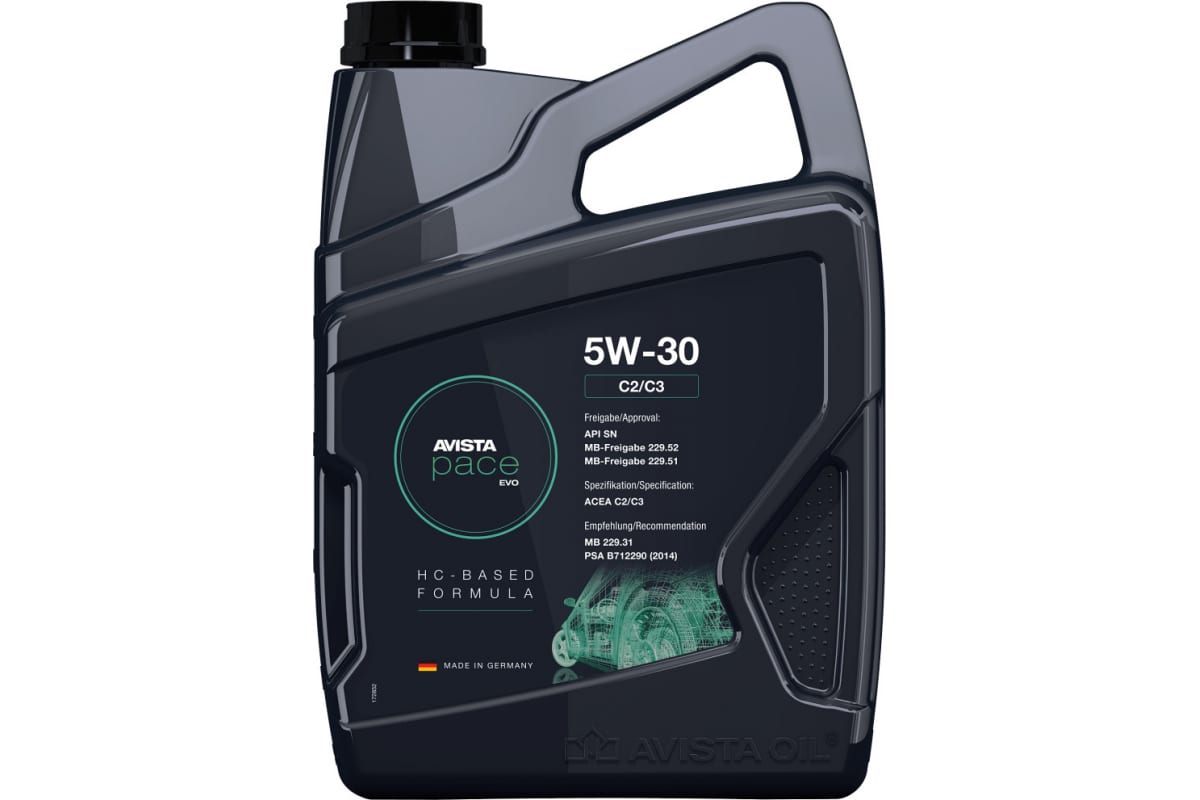 Масло моторное AVISTA pace EVO C2/C3 SAE 5W30 5L