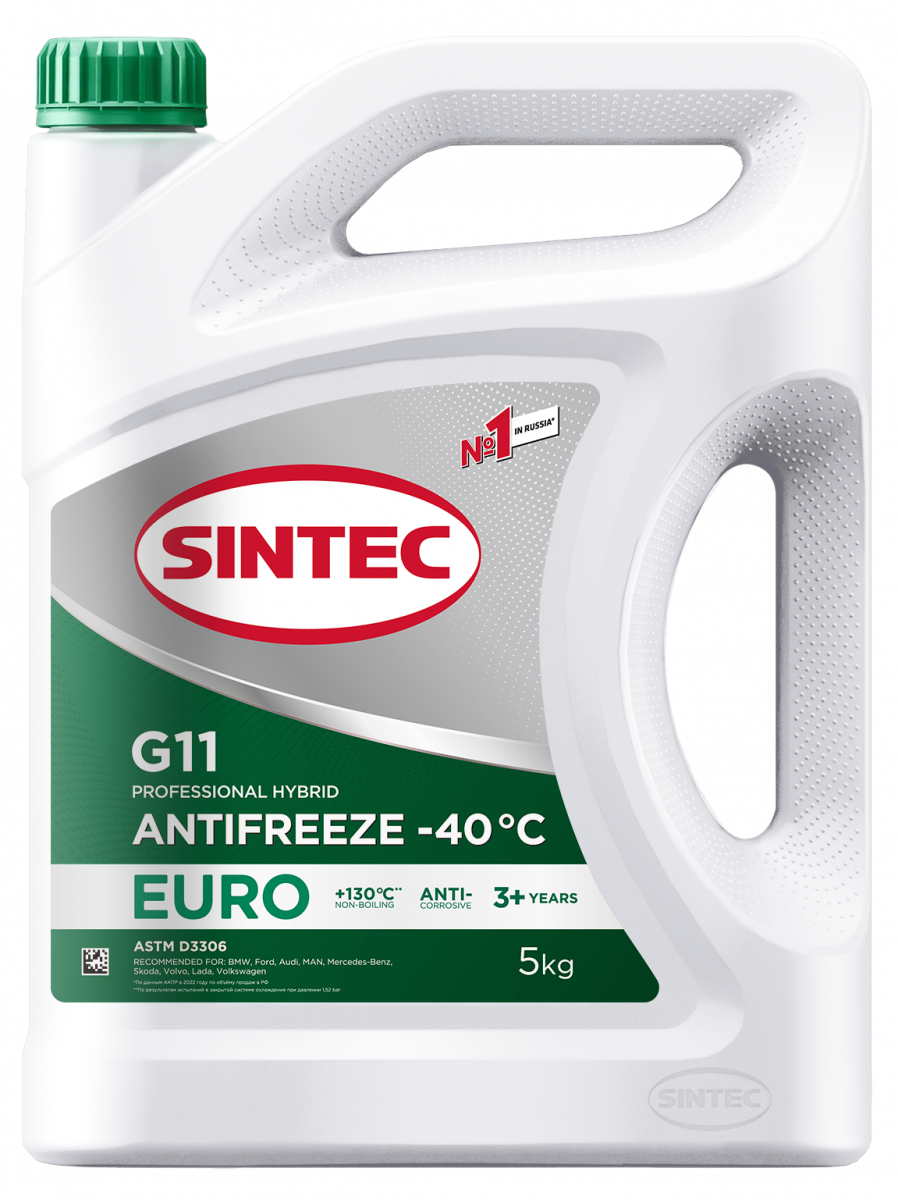 Антифриз Sintec EURO G11 зелёный 5л.