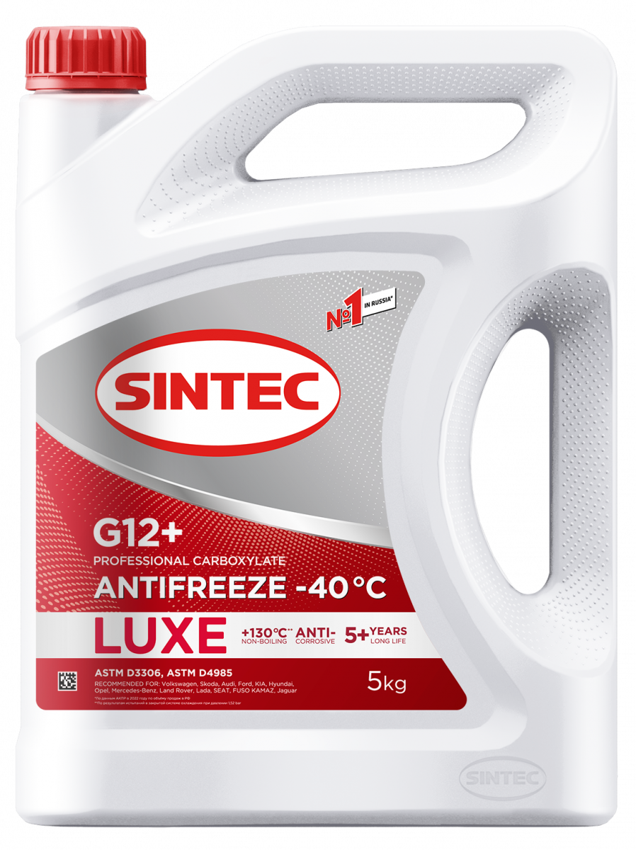 Антифриз Sintec LUX G12 красный 5л.