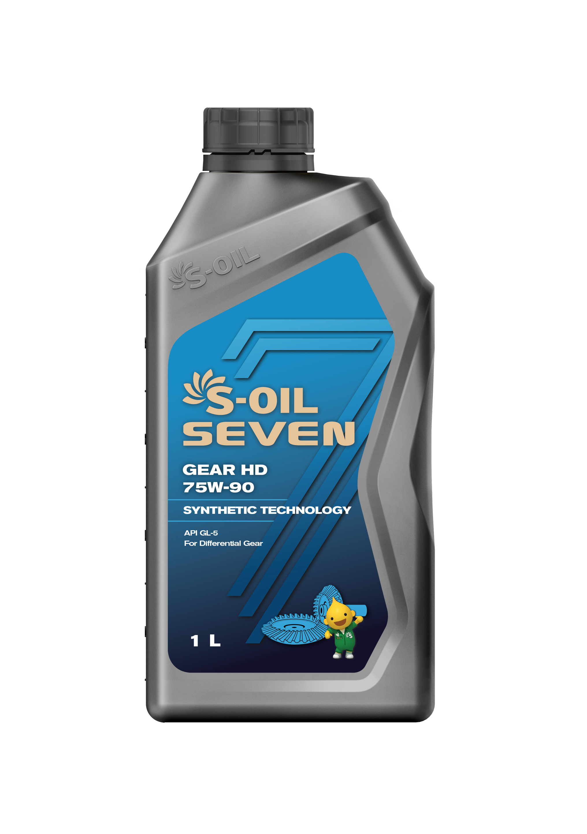 Масло трансмиссионное S-OIL 7 GEAR HD SAE 75W90 GL5 1L (№E107809)