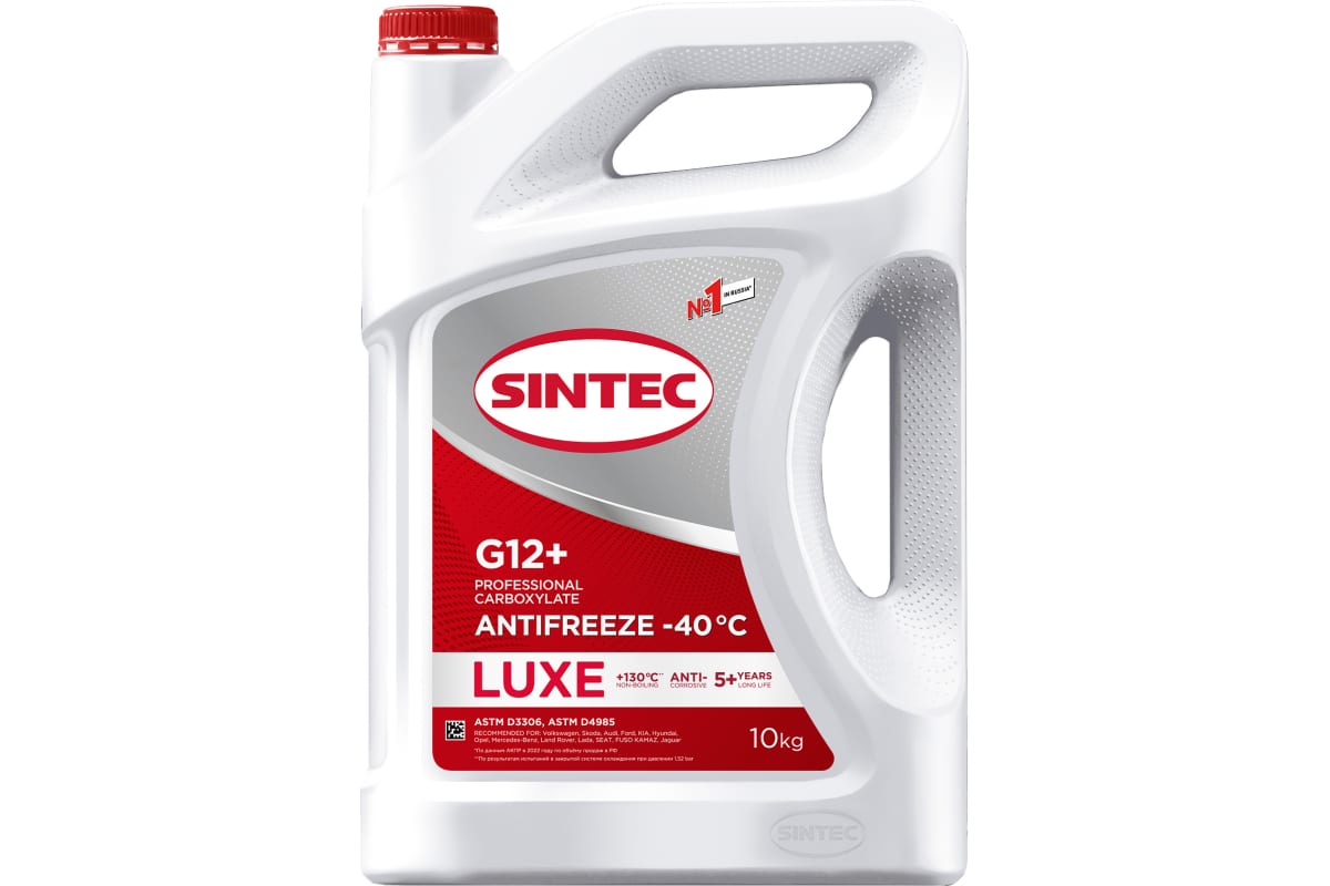 Антифриз Sintec LUX G12 красный 10л.
