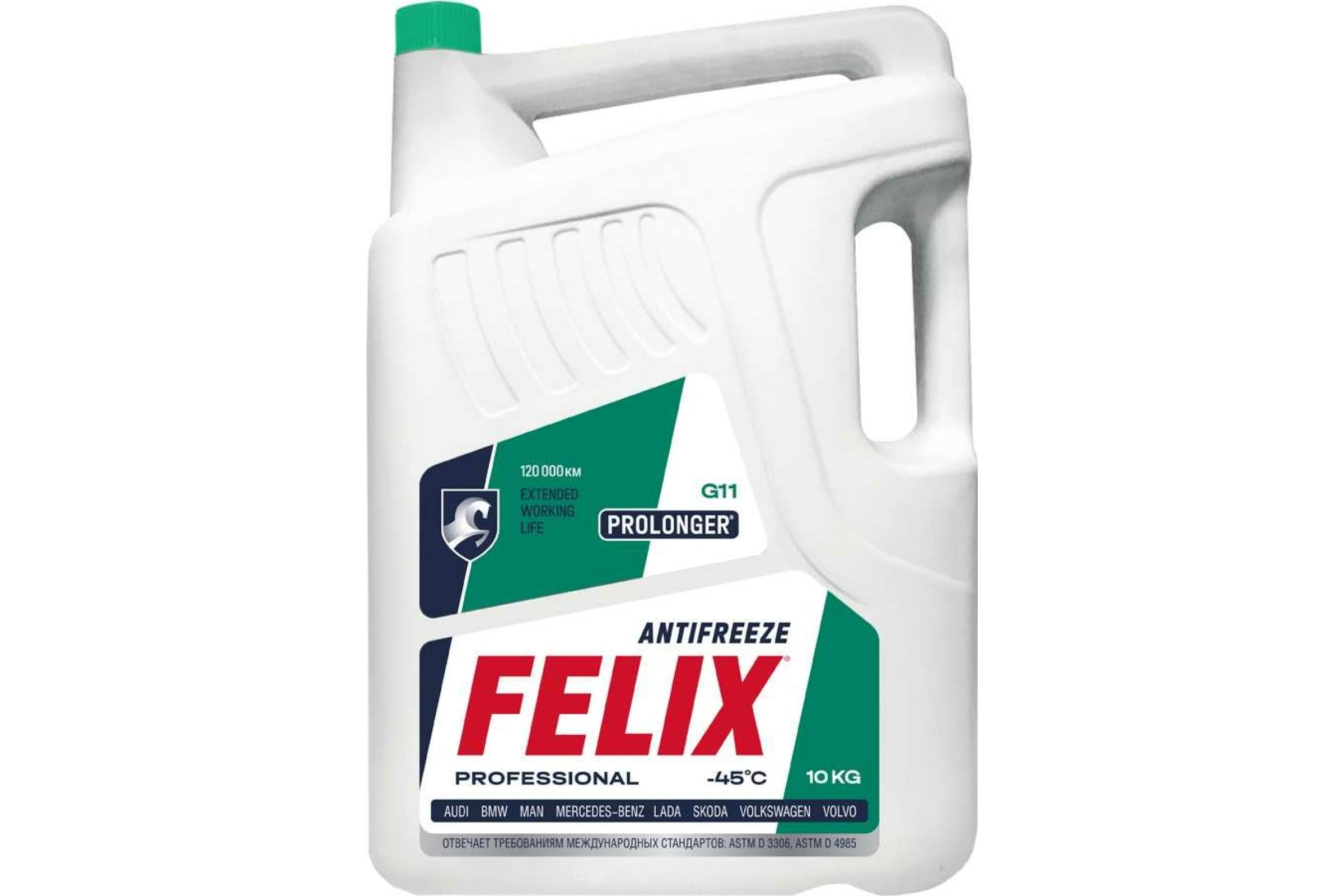 Антифриз FELIX Prolonger ТС-40 G11 10L зелёный (№430206021)