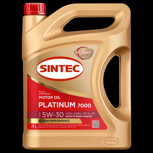 Масло моторное Sintec Platinum 7000 SAE 5W30 SL/CF 4L (№600144)