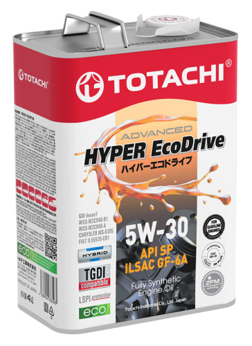 Масло моторное TOTACHI HYPER EcoDrive SAE 5W30 SP/GF-6A 4L (№E0304)