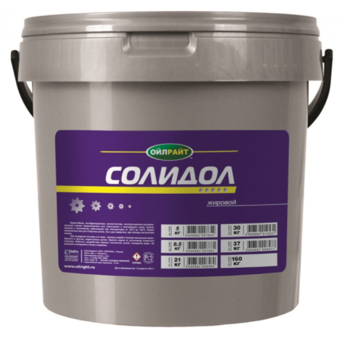 Смазка OIL RIGHT Солидол -Ж 9,5кг (№6048)