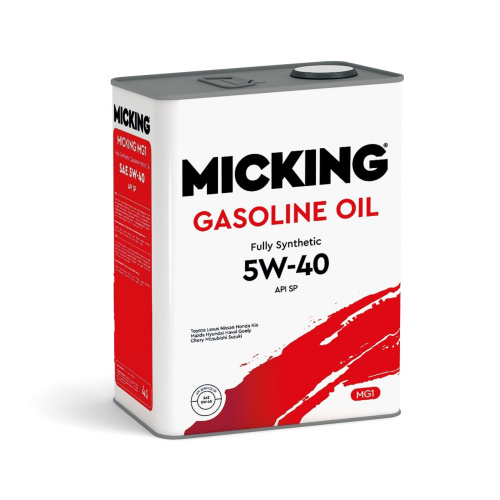 Масло моторное Micking MG1 SAE 5W40 SP/RC 4L (№M2134)